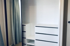 Custom Robe Internals with Black Framed Mirror Door Set