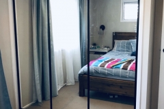 Slimline Mirror Door Set with Black Frames