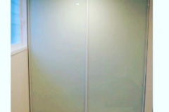 Soft White-Opti Glass Sliding Doors