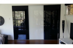 Black and Superwhite Glass Sliding Robe Door Set