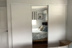 3 Door Vinyl/Mirror Sliding Robe Door Set