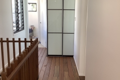 Split Panel Soft White Opti Glass Hallway Divider Door