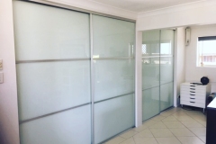 Split Panel Soft White Opti Glass Room Divide Doors