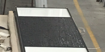 Custom Black patterned Glass Doors