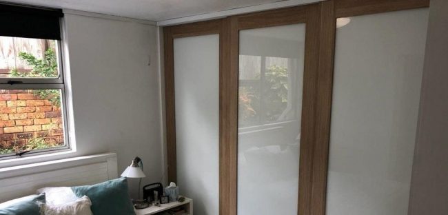 wardrobe doors with wooden frames